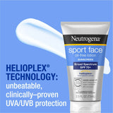 Neutrogena Sport Face Oil-Free Lotion Sunscreen, SPF 70+ Sunblock, 2.5 fl oz