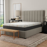 12" Copper Gel Cooling Memory Foam Mattress with Edge Support and Air Grid Base Twin Long