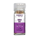 Pride of India Garlic Salt 2.3 oz (65 gm) w/ Convenient Grinder Cap Savory Pungent Tangy Taste | Himalayan Pink Salt Minced Garlic Mix | Vegan Gluten Free