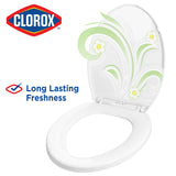 Clorox Antimicrobial Elongated Stay Fresh Scented Plastic Toilet Seat with Easy-off Hinges