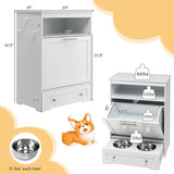 Pet Feeder Station with Stainless Steel Bowl