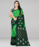 Printed Daily Wear Georgette Saree  (Green)