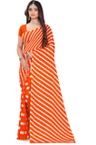 Printed Daily Wear Georgette Saree  (Orange)