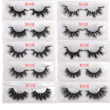 25 MM Lashes Wholesale 30/50/100 Pairs 3D Mink Eye Lashes With Tray No