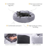 Dog Cat Bed Cute Round Pet Bed Soft Sofa Mat With Pillow Winter Warm