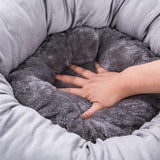 Dog Cat Bed Cute Round Pet Bed Soft Sofa Mat With Pillow Winter Warm