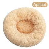 Soft Pet Dog Bed Round Winter warm Long Plush Dog House Cushion Cat