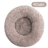 Soft Pet Dog Bed Round Winter warm Long Plush Dog House Cushion Cat