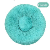 Soft Pet Dog Bed Round Winter warm Long Plush Dog House Cushion Cat