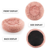 Soft Pet Dog Bed Round Winter warm Long Plush Dog House Cushion Cat