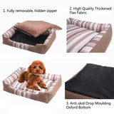 Pet Dog Bed Soft Kennel Sofa Winter Warm Pet Blanket Mat Removable