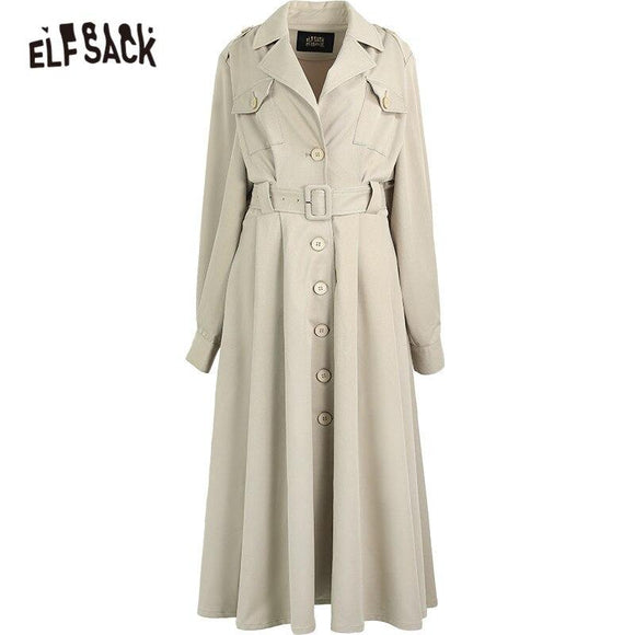 Green Solid Single Breasted Oversize Casual Women Trench Coat,Spring