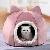 Pet Dog Cat Tent House Kennel Winter Warm Nest Soft Sleeping Sofa Pad