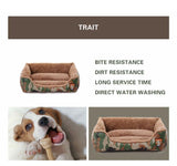 Pet Dog Bed Military Style Camouflage Kennel Washable House Warm Mat