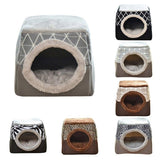 Detachable Soft Kennel Cat Bed Breathable Cat Pet Cave House Sleeping