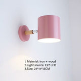 Nordic modern E27 LED wall lamp adjustable sconces light indoor