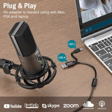 USB C&A Gaming Streaming Microphone Kit for PC Computer, Arm Stand