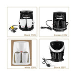 450W Household Electric Steam Drip Coffee Maker Automatic Dual Cup