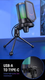 USB Condenser Gaming Microphone, for PC PS4 PS5 MAC with Pop Filter