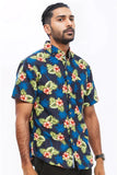 Hawaiian Print Button Down Shirt