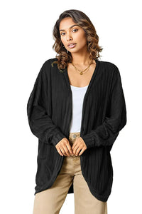 Basic Bae Full Size Ribbed Cocoon Cardigan