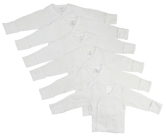 Bambini Preemie Long Sleeve Side Snap With Mitten  6 Packcuff