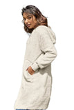 Double Take Full Size Hooded Teddy Bear Jacket with Thumbholes