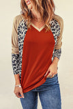 Leopard Round Neck Long Sleeve T-Shirt