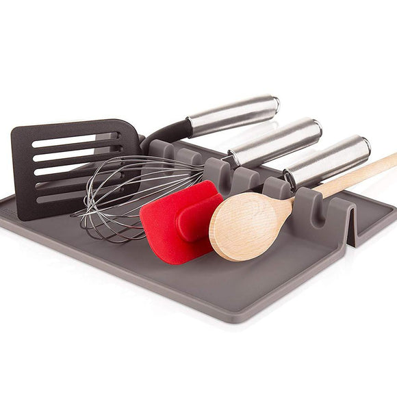 8 notch Cooking Kitchen Silicone Spoon Rest Utensil Spatula Holder