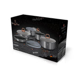 12-Pieces Cookware Set w/ Detached Ergonomic Handle Moonlight