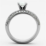 Women Stainless Steel Cubic Zirconia Rings TK1320