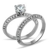 Women Stainless Steel Cubic Zirconia Rings TK1320