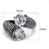 Women Stainless Steel Cubic Zirconia Rings TK2674