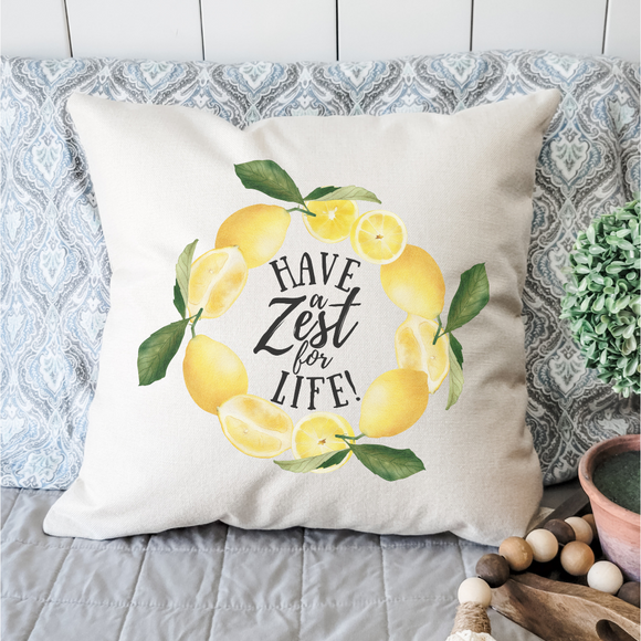 Zest for Life Pillow Cover