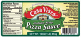 Casa Visco 16oz Original Italian Style Pizza Sauce