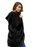 Double Take Full Size Hooded Teddy Bear Jacket with Thumbholes