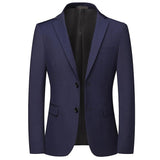 Mens Slim Fit Two Button Blazer Notched Lapel Suit Jackrt