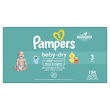 Pampers Baby-Dry Diapers Size 3, 104 Count