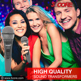 5 CORE Karaoke Microphone Dynamic Vocal Handheld Mic Cardioid Unidirectional Microfono w On and Off Switch Includes XLR Audio Cable Mic Holder PM 600