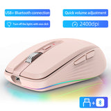 Bluetooth 5.0 Wireless Mouse Rechargeable Silent Multi Arc Touch Mice Ultra-thin Magic Mouse For Laptop Ipad Mac PC Macbook