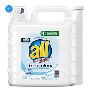 all Liquid Laundry Detergent Free Clear for Sensitive Skin (250 oz.,166 loads)