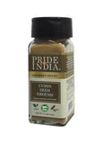 Pride of India – Cumin Seed Ground – Traditional Indian Spice – Seasoning spice for Curries/Lentils/Chicken/Meat – Easy to Use – 2.4 oz. Small Dual Sifter Bottle