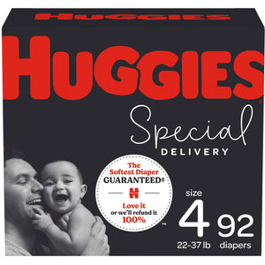 Huggies Special Delivery Hypoallergenic Baby Diapers Size 4;  92 Count