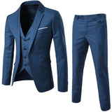 Mens 3-Piece Suit Slim Fit Formal Jacket Set