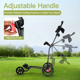 Durable Foldable Steel Golf Cart with Mesh Bag