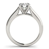 14k White Gold Cathedral Design Solitaire Diamond Engagement Ring (1 cttw)