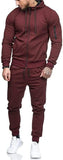 Mens 2 Piece Tracksuit Zipper Hoodie Pants Athletic Tracksuits Casual Hooded Outdoor Sport Suits