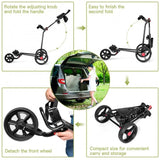 Durable Foldable Steel Golf Cart with Mesh Bag