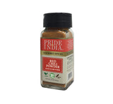 Pride of India – Red Chili Ground – Traditional Indian Spice – Ideal for Gourmet & Savory Dishes Dishes – GMO/Gluten Free – Easy to Use - 2.5 oz. Small Dual Sifter Jar