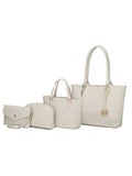 Edelyn embossed M Signature Four PCS Tote Set